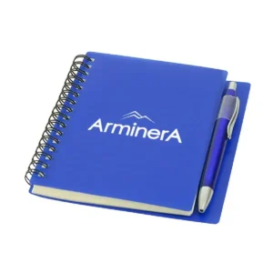 Libreta Plástica con bolígrafo 14 x 12