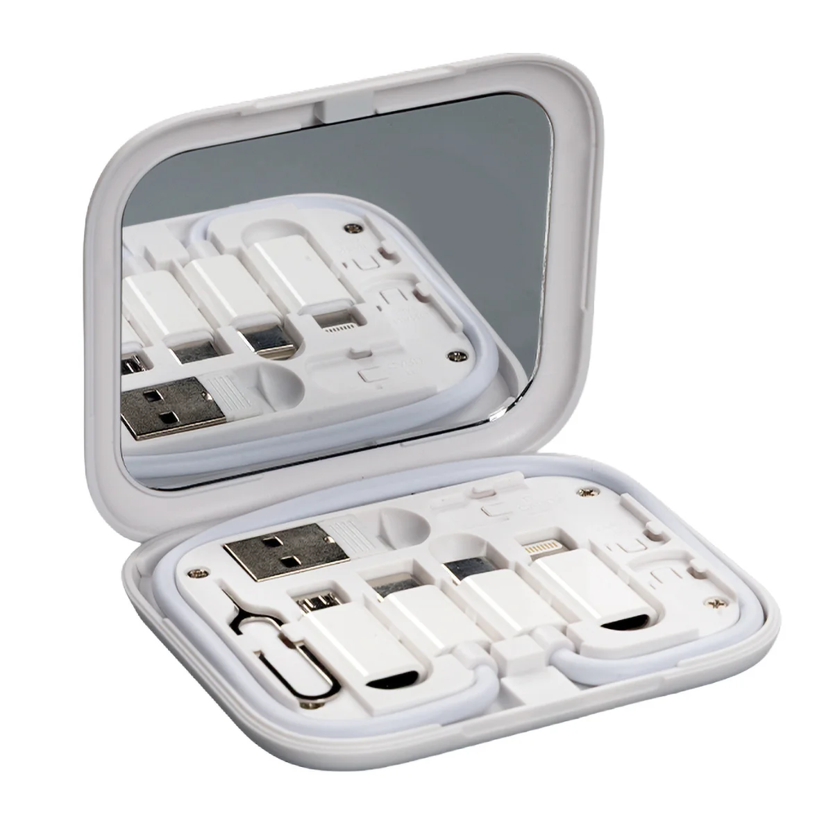 Multicargador 8-en-1 con espejo