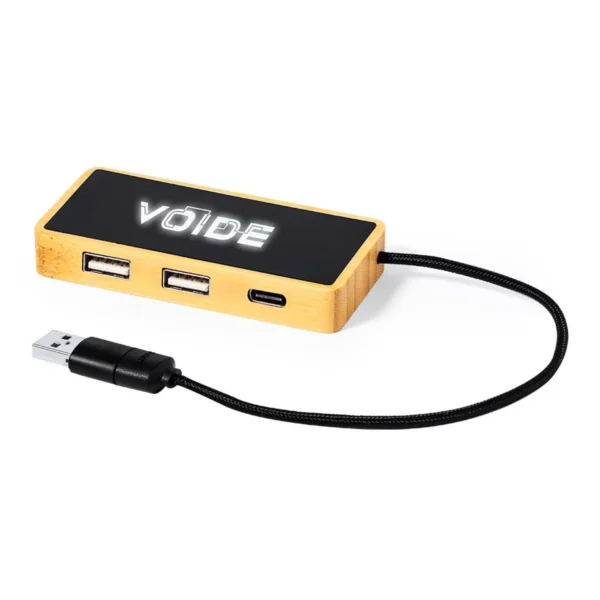 Puerto USB 2.0 Bambú / Iluminado